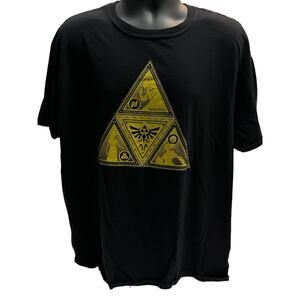 Legend of Zelda Black T-Shirt 2XL Triforce Link Ganon Silhouettes Nintendo 2019